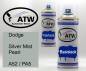 Preview: Dodge, Silver Mist Pearl, A52 / PA5: 400ml Sprühdose + 400ml Klarlack - Set, von ATW Autoteile West.